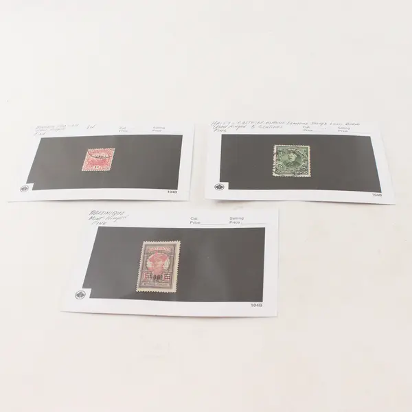 Lot Of 3 Caribbean Stamps Martinique Bermuda Haiti Used Hinged