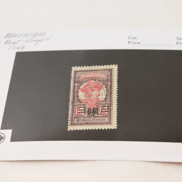 Lot Of 3 Caribbean Stamps Martinique Bermuda Haiti Used Hinged
