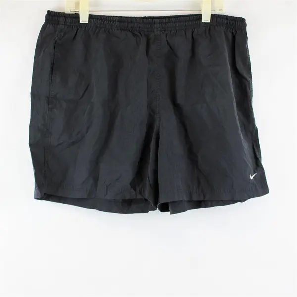 Vtg Nike Women's XL Black Drawstring Waistband 100% Nylon Athletic Shorts
