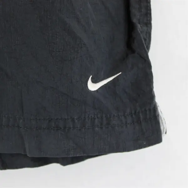 Vtg Nike Women's XL Black Drawstring Waistband 100% Nylon Athletic Shorts