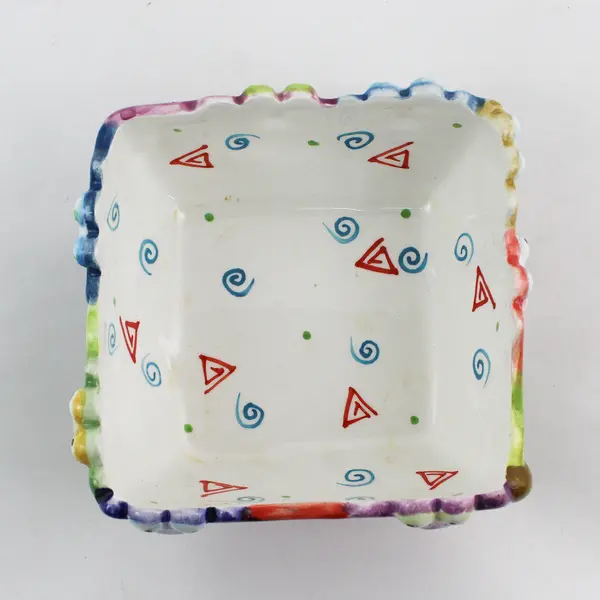 Vintage Studio Design Works Handpainted Joy Cats Rainbow Bowl 5"