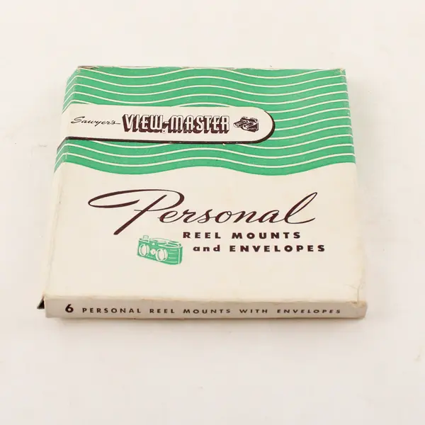 Vintage View-Master Personal Reel Mount Box With 3 Envelopes No Reels