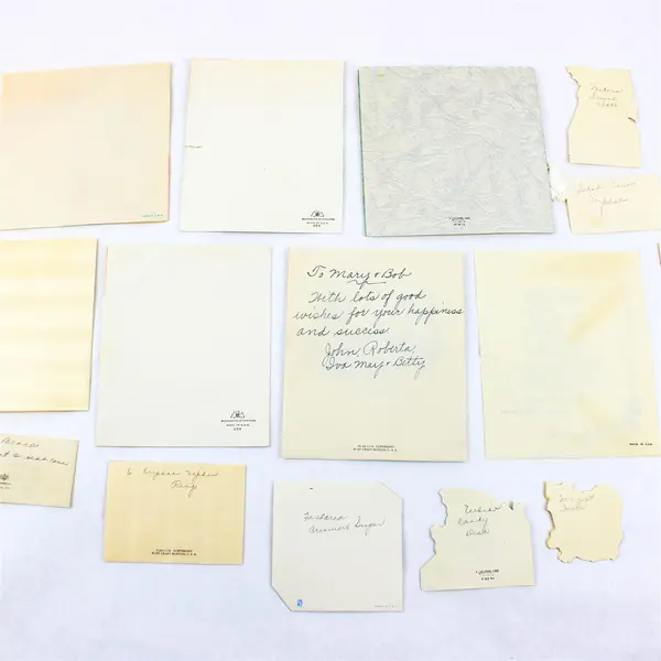 Lot of 20 Vintage 1930s Wedding Congratulations and Wedding Shower Cards USED