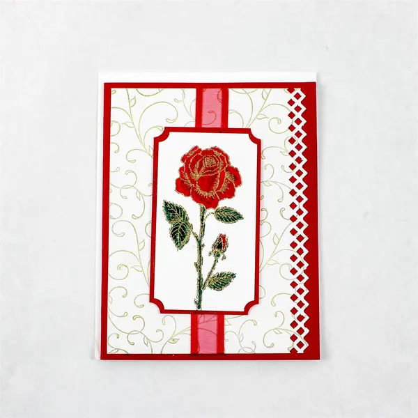 Lot of 5 Handmade Floral Design Birthday Greeting Cards