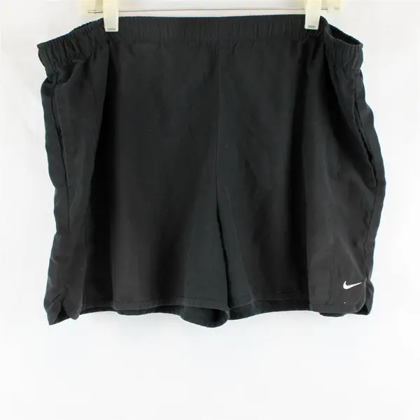 Nike Women's XL Black Drawstring Waistband 100% Polyester Athletic Shorts