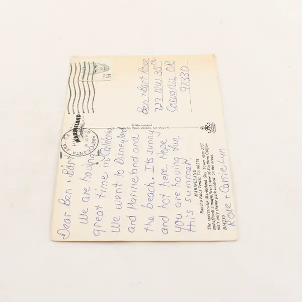 Vintage 1986 Marineland Sky Tower Rancho Palos Verdes Postcard