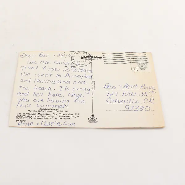 Vintage 1986 Marineland Sky Tower Rancho Palos Verdes Postcard