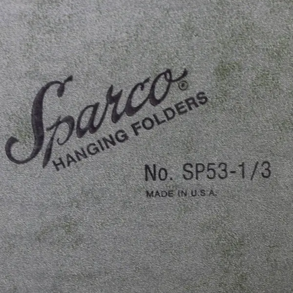 Lot of 15 Sparco SP53-1/3 Legal Size Green Hanging File Folders Office Supplies