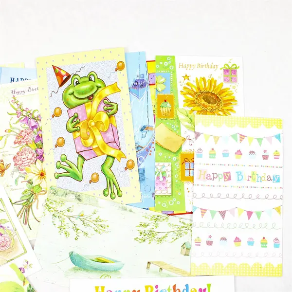 Lot of 14 Paralyzed Veterans of America Illustrated Birthday Cards UNUSED