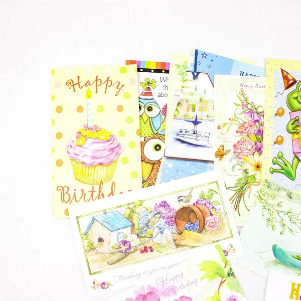 Lot of 14 Paralyzed Veterans of America Illustrated Birthday Cards UNUSED