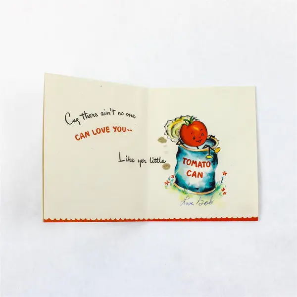Vintage 1947 Hallmark Tomato Valentines Day Card USED