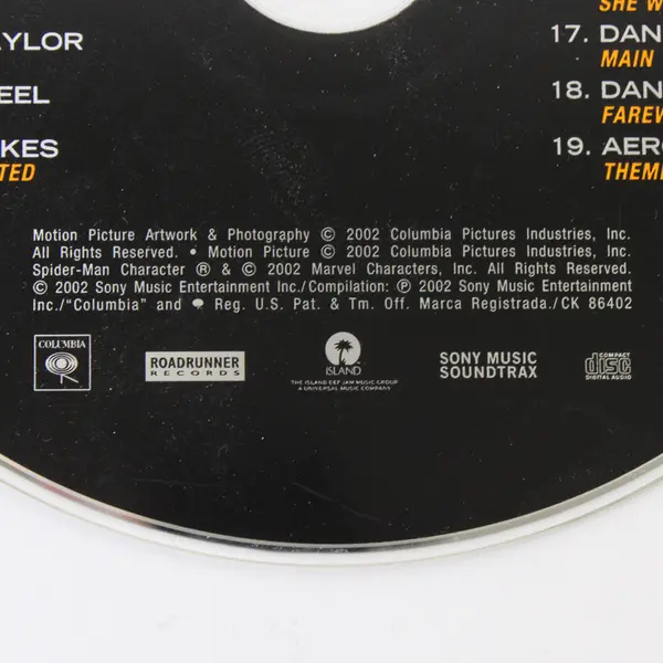 Spider-Man CD Music from/Inspired By Original Soundtrack w/booklet 2002 #CK86402
