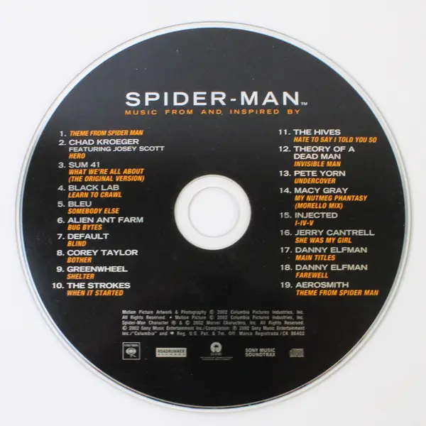 Spider-Man CD Music from/Inspired By Original Soundtrack w/booklet 2002 #CK86402
