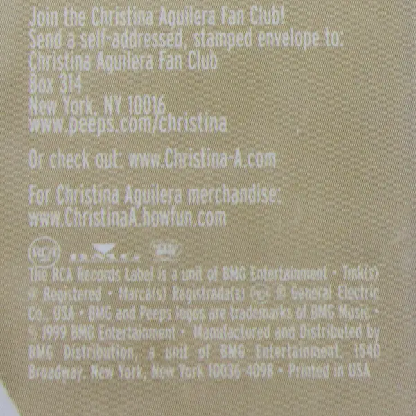 Christina Aguilera CD by Aguilera, Christina, 1999 RCA Records 