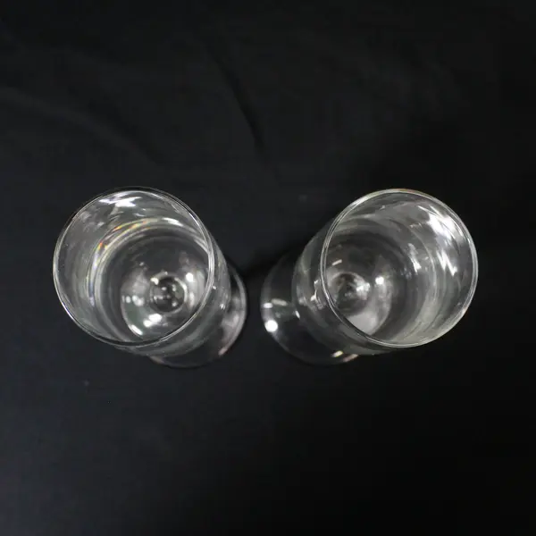 Lot of Two 8.5" Crystal Champagne Flutes Made In Italy