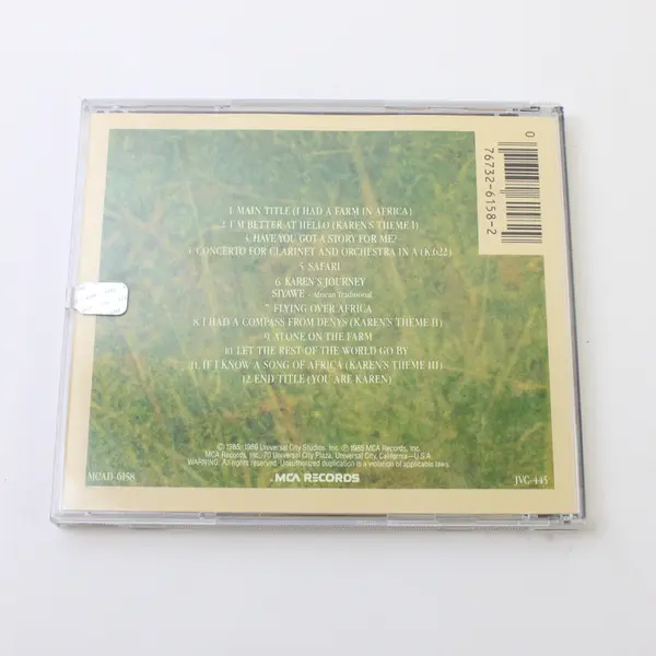 Out of Africa (Original Soundtrack Music) CD, 1985 #MCAD-6158 JVC-445