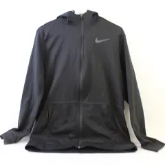 Nike Dri-Fit Standard Fit Black Hooded Zip-Up Jacket Women's Medium