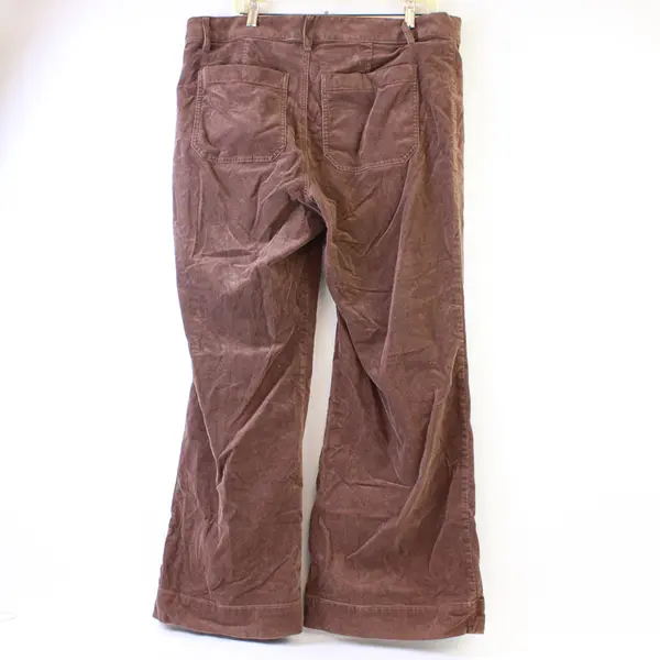 J. Crew Brown Wide-Leg Corduroy Pants Women's Size 33