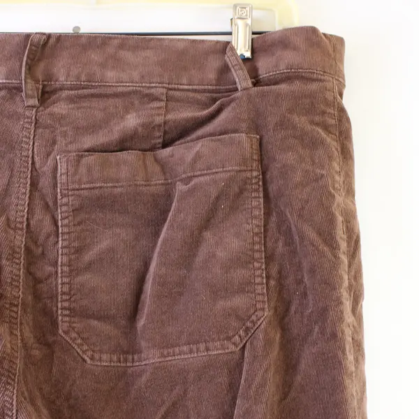 J. Crew Brown Wide-Leg Corduroy Pants Women's Size 33
