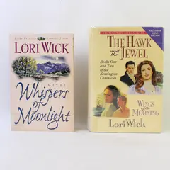 Lot of 2 Lori Wick Books - Whisper of Moonlight & The Hawk & The Jewel