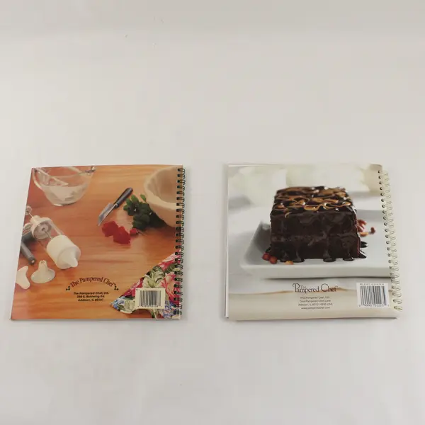 Lot of 2 Pampered Chef Cookbooks Spiral Bound Paperback 1999 & 2005 Good