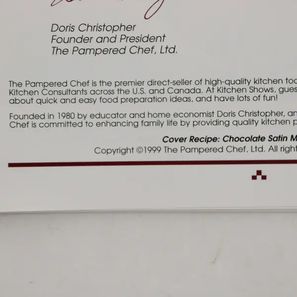 Lot of 2 Pampered Chef Cookbooks Spiral Bound Paperback 1999 & 2005 Good