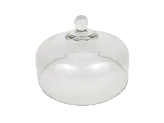 Heavy Domed Clear Glass Cake Plate or Pastry Stand Cloche Cover 10.25 Inch 