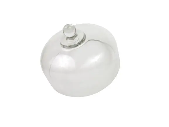 Heavy Domed Clear Glass Cake Plate or Pastry Stand Cloche Cover 10.25 Inch 