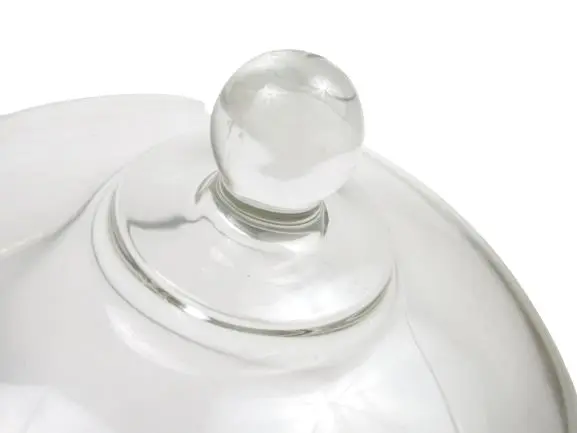 Heavy Domed Clear Glass Cake Plate or Pastry Stand Cloche Cover 10.25 Inch 