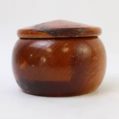 Redwood Round Trinket Box Small Jewelry Keepsake Box 3" x 2.5"