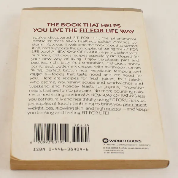 Fit For Life A New Way of Eating by Marilyn Diamond 1987 Paperback Good