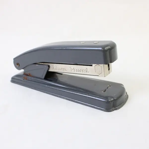 Vintage Wilson Jones Co. Tatum Rascal Small 5" Gray Metal Stapler 