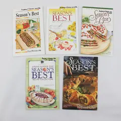 Vintage Lot of 5 Pampered Chef Season's Best Recipe Collections 1998 - 2000 Good