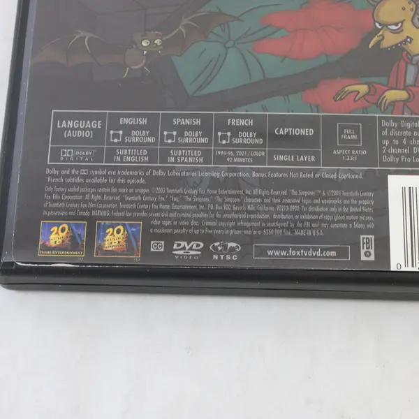 The Simpsons Treehouse of Horror DVD, 2003 #TCFHE