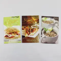 Lot of 3 Pampered Chef Season's Best Recipe Collections 2006 & 2008 Good