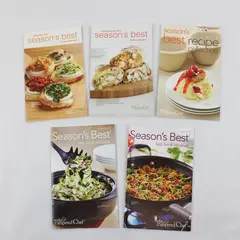 Lot of 5 Pampered Chef Season's Best Recipe Collections 2011-2014 Good