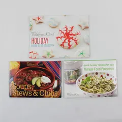 Lot of 3 The Pampered Chef Recipe Card Collections 2004 2011 & 2014 Good