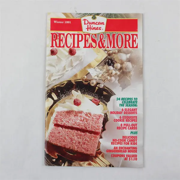 VTG Duncan Hines Recipes & More Winter 1991 Cookbook PB Pamphlet Good Condition