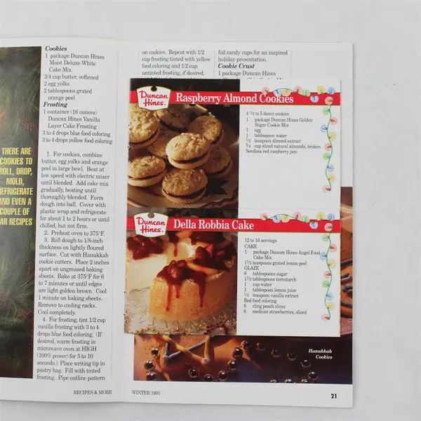 VTG Duncan Hines Recipes & More Winter 1991 Cookbook PB Pamphlet Good Condition
