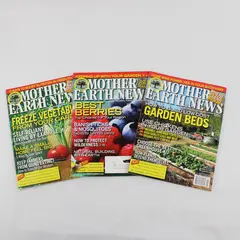 Lot of 3 Mother Earth News Magazines 2009 & 2013 Living Wisely Good Condition