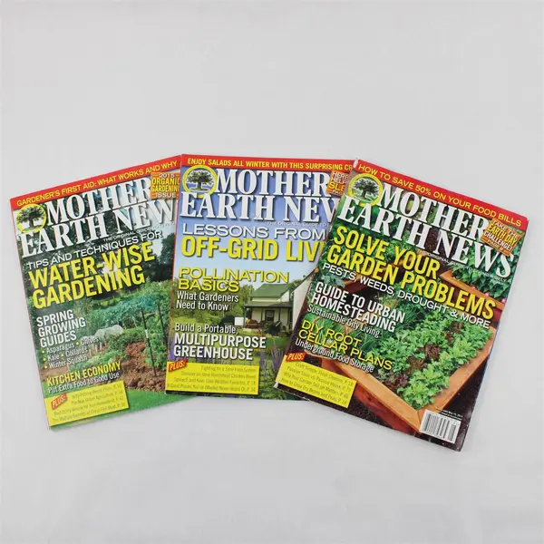 Lot of 3 Mother Earth News Magazines 2014 & 2015 Living Wisely Good Condition