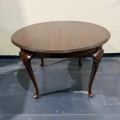 Vtg Ethan Allen Georgian Cherry Dining Table w/ Leaves - Freight / Local Pickup