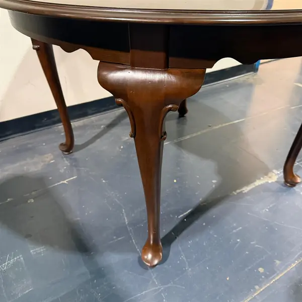Vtg Ethan Allen Georgian Cherry Dining Table w/ Leaves - Freight / Local Pickup