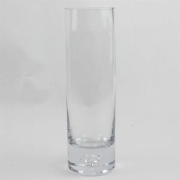 Unbranded/Unmarked Simple Cylinder Clear Glass Vase 10.25" Tall 3.25" Diameter