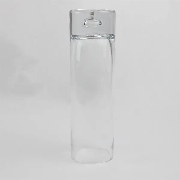 Unbranded/Unmarked Simple Cylinder Clear Glass Vase 10.25" Tall 3.25" Diameter