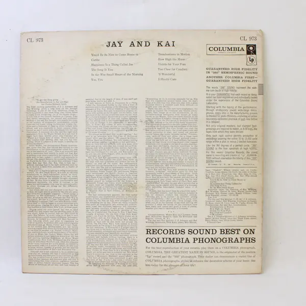 J J Johnson And Kai Winding – Jay And Kai  12" Vinyl Record