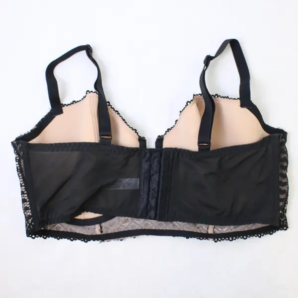 Adore Me Black and Beige Lacy Bra Women's Size 38DDD