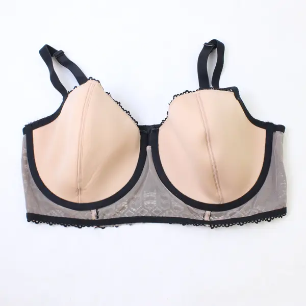 Adore Me Black and Beige Lacy Bra Women's Size 38DDD