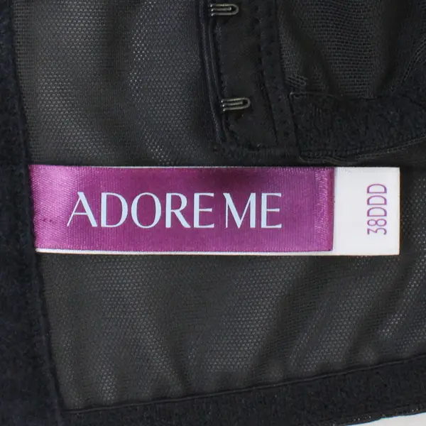 Adore Me Black and Beige Lacy Bra Women's Size 38DDD