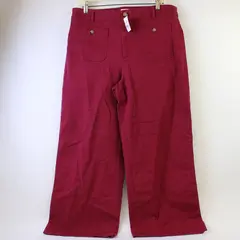 NWT LOFT Maroon Red Palmer Wide Leg Pants Women's Size 12